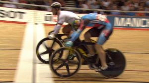 Men's Sprint 1/2 Final Heat 1 Race 2 - Robert Forstemann vs Shane Perkins