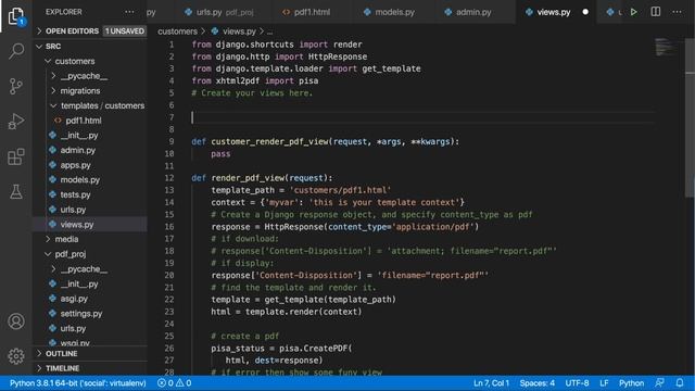 PDF in Django  | How to create PDF files in a Django project (with images)