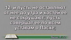 Чтение Библии на 04 Марта: Псалом 63, Евангелие от Марка 7, Числа 9, 10