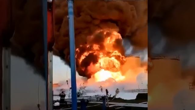 Пожар в Курске на аэродроме
