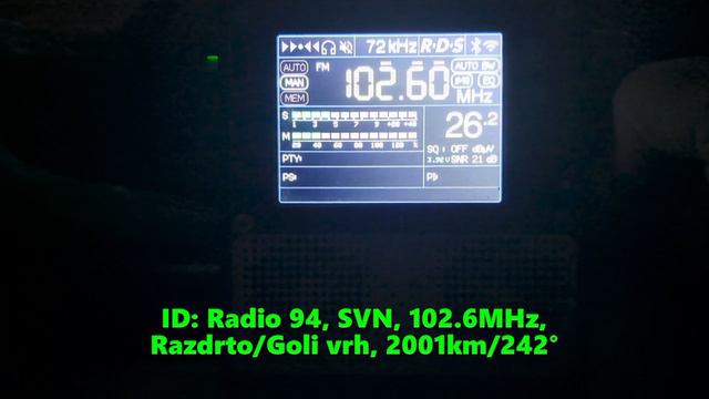 23.06.2024 19:02UTC, [Es], Radio 94, Словения, 102.6МГц, 2001км