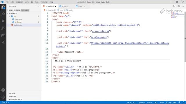 CSS COMMENTS   HTML5, CSS3   Bootstrap 4 For Web Development (Technical IT)