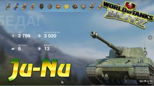 Ju-Nu Wot Blitz 2.7К Урона 6 Фрагов World of Tanks Blitz Replays vovaorsha.