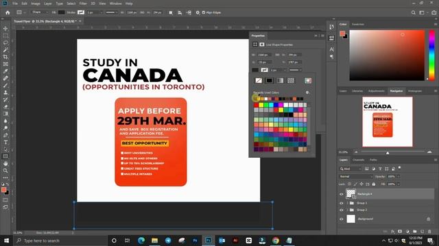 How To Design Travel Flyer In Photoshop 2023