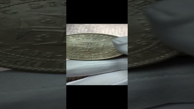 500 рейс 1898 года. Королевство Португалия. 400 лет Открытию Индии. Серебро. UNC
