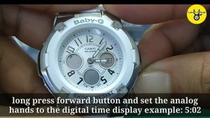 Baby-G BGA-110 Analog hands time adjustment