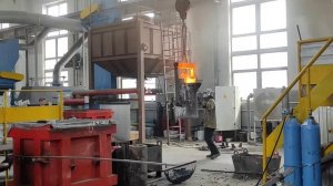 Завод литых деталей. Разливка стали 110Г13Л. ЛГМ технология.