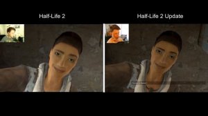 Сравнение графики Half-Life 2 и Half-Life 2 Update в одном видео