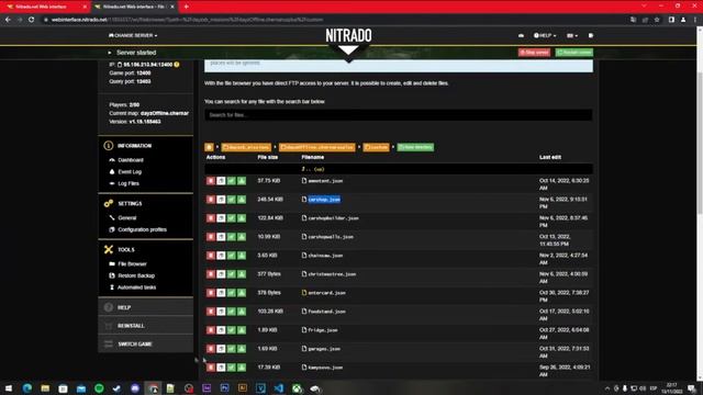 How To upload and enable JSON files on DayZ server.