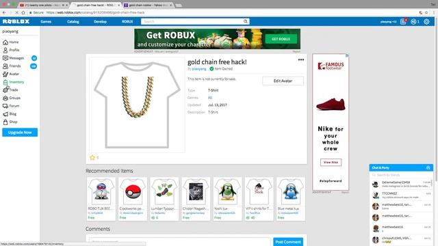 how to get free gold chain roblox смотреть онлайн