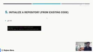 INITIALIZE A REPOSITORY (FROM EXISTING CODE): Learn Git Commands Fast from Rajeev Bera