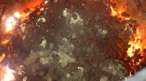 Процесс массового производства японских монет номиналом 500 иен.