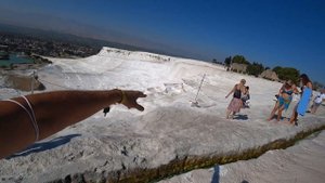 Памуккале(Pamukkale).Обзор,, чудo природы в Турции".HD качество