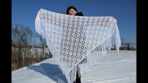 МК № 4 Узор для шали крючком (crochet shawl pattern)