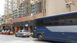 Greyhound Canada (ex-Greyhound USA) 1999 MCI 102-DL3 on Chestnut Street in downtown Toronto