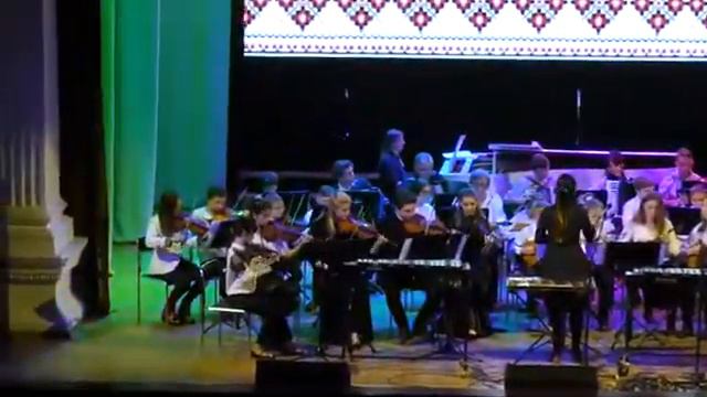Оркестр української  музики. ЗДМШ№3.  Поппурі на українські пісні.