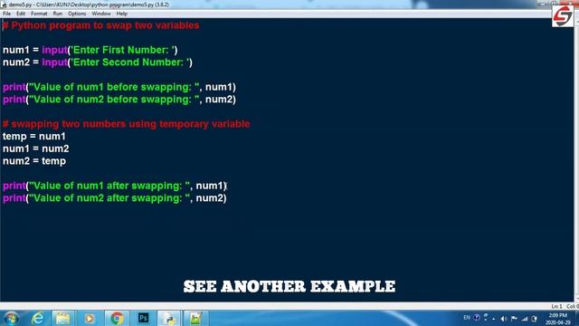 #14 Program to Swap Two Numbers With or Without Using Third Var - Python Tutorial for Beginners смотреть онлайн