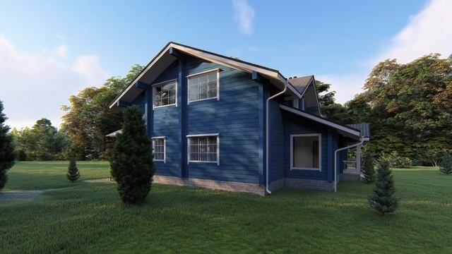 Проект деревянного дома по проекту "Бродский" смотреть онлайн