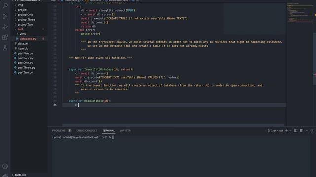 Python Tutorial - Sqlite3 Asynchronously Tutorial 1