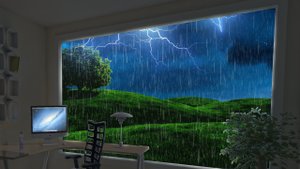 Гроза со звуками сильного дождя для сна, учебы и отдыха 🌿 Белый шум 3 часа