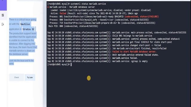 MariaDB Troubleshooting - KodeKloud смотреть онлайн