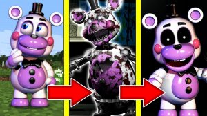 Как менялся ХЕЛПИ и его жизненный цикл в майнкрафт ! Эволюция HELPY FFPS FNAF9 MINECRAFT