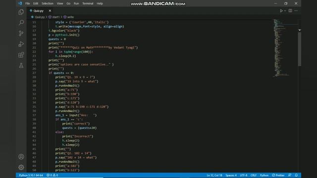Python Quiz Game