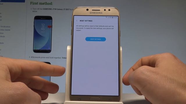How to Reset Settings in SAMSUNG Galaxy J7 2017 - Restore Default Settings |HardReset.Info смотреть онлайн