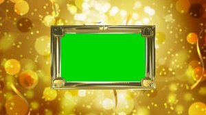 Футаж Рамка золотая праздничная хромакей