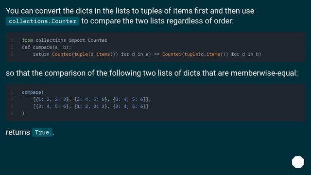 Comparing 2 lists of dictionaries смотреть онлайн