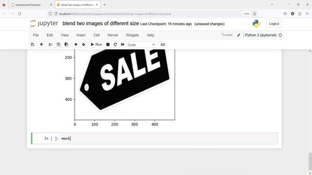 OpenCV Tutorial For Beginners 12: Blending two Images of Different Size | Python