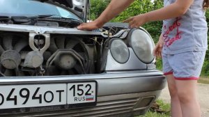Mercedes W210: Попадает вода в салон, не работают вентиляторы, щуп АКПП с Алиэкспресс