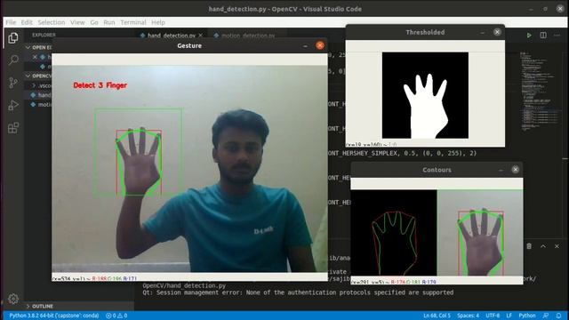 Hand Gesture Recognition using Python and OpenCV смотреть онлайн