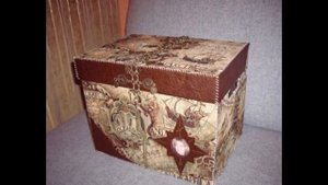 Декор картонной коробки своими руками