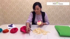 Құрғақ жүннен декоративті алма жасау