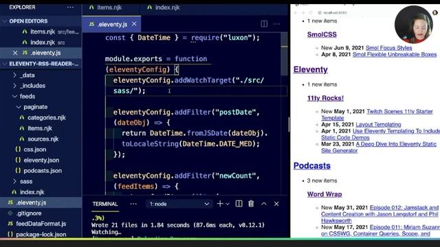 Eleventy Filters, Shortcodes, Template Partials, and Slugs | Eleventy RSS Reader Part 5 of 6 смотреть онлайн