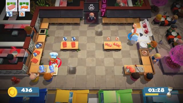 Overcooked 2 Level 1-1 (2 Players) PS4 смотреть онлайн