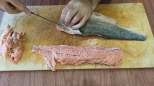 Нежная горбуша с апельсинами запеченная в духовке