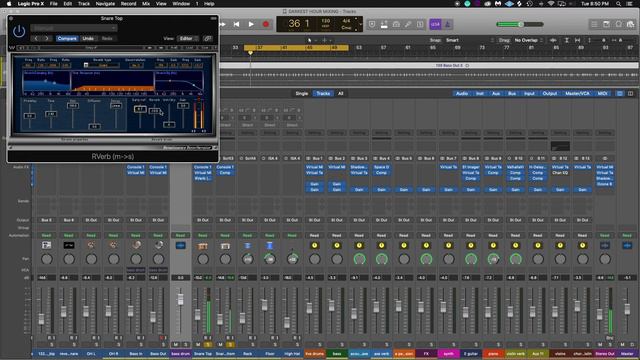 Softube Console 1 and Slate Plugins Drum Mixing in Logic Pro X