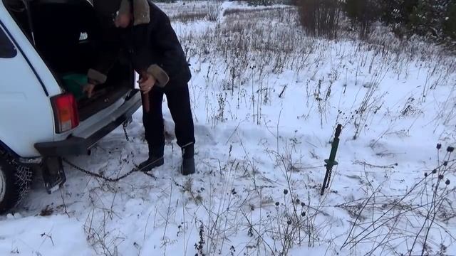 Как зимой одному вытащить машину смотреть онлайн