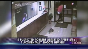 Armed Robber Shoots Himself During Robbery 