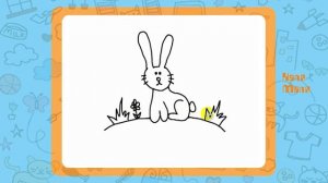 Как нарисовать зайчика.Видео урок рисования для детей 3-5 лет.Рисуем зайчика.Каля-Маля
