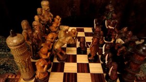 Резьба по дереву   Шахматы Битва за Иерусалим