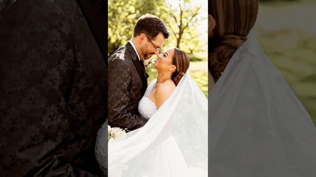 Gorgeous Kayla, wearing my hand embroidered cascading pearl veil in wide royal cathedral length.