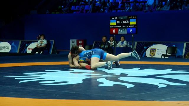 Final 3/5 WW 50 kg EDITA CHEMERDOVSKA (UKR) MARIIA VYNNYK (UKR) смотреть онлайн