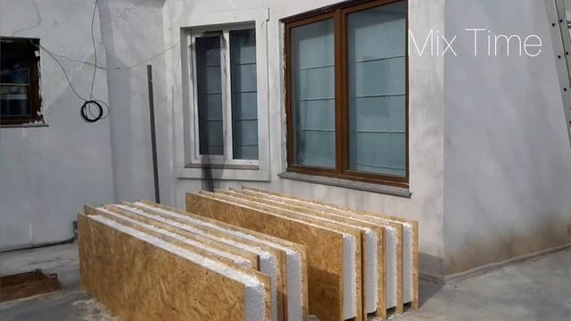 Сип панели. Монтаж перехода между домами из сип-панелей . Строительство , фундамент .