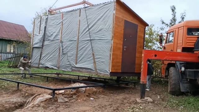 Доставка и установка двухмодульного дома ЧЕХОВ (4,8x6,0 м) - АН-Линия, Смоленск смотреть онлайн