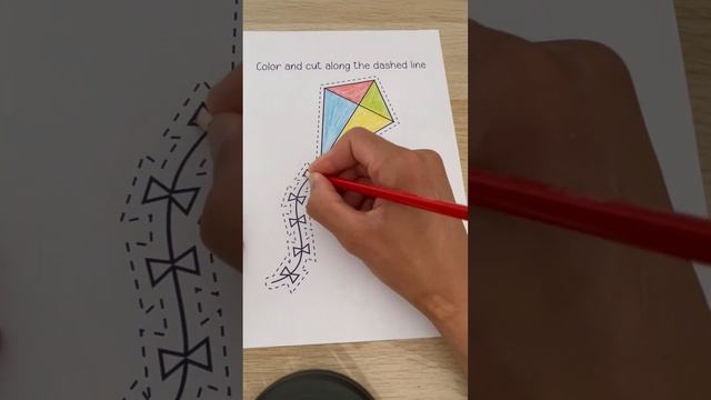 Kite Cutting Practice | Scissor Skills For Preschool and Kindergarten Kids #finemotorskills