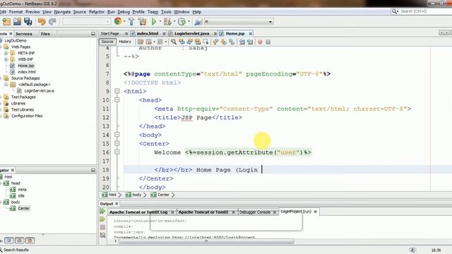 Logout in java web using java servlet