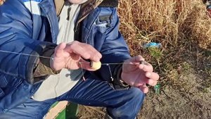 Ловля карася поздней осенью на закидушки . Новый монтаж оснастки. Готовим вкусняшку.